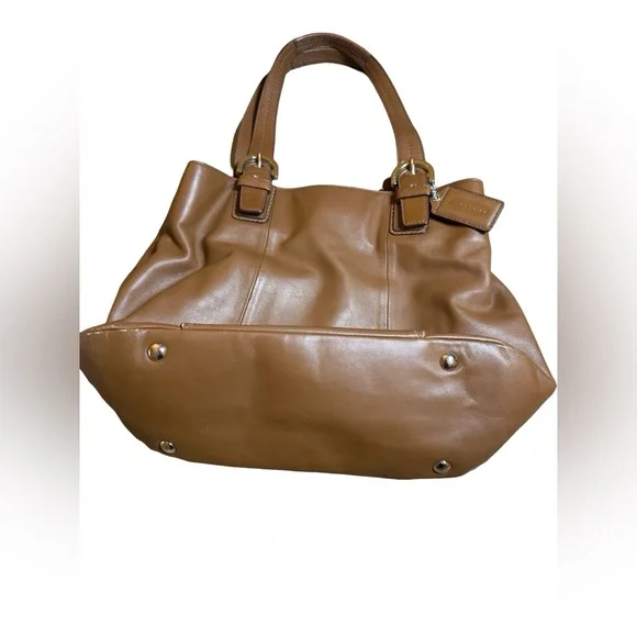 Coach Bleecker F17724 Leather Tote Brown Great Condition - Picture 3 of 12